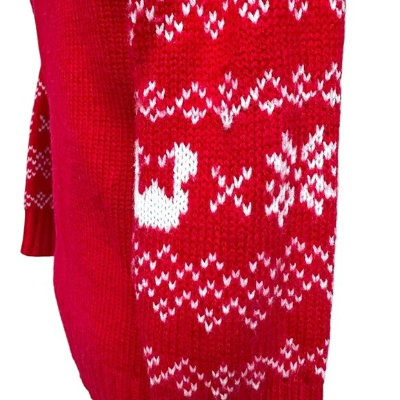 Disney Minnie Mouse Sweater Kids 18M Red White Festive Holiday Sequin Knit Top - Picture 8 of 11